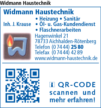 Kundenbanner Widmann Haustechnik GbR