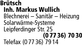 Kundenbanner Brütsch Bruno GmbH