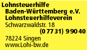 Logo Lohnsteuerhilfe Baden Württemberg e. V. Lohnsteuerhilfeverein