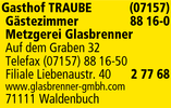 Logo Gasthof Traube