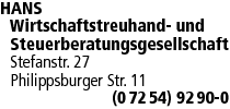 Logo Hans Wirtschaftstreuhand- und Steuerberatungsgesellschaft mbH