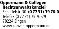 Logo Oppermann & Collegen Rechtsanwaltskanzlei