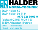 Logo Halder Erwin KG