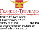 Logo Franken-Treuhand GmbH Wirtschaftsprüfungsgesellschaft