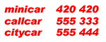 Logo minicar callcar citycar