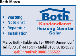 Kundenbanner Both Marco Kundendienst Heizung Sanitär