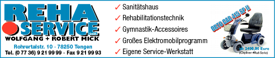 Kundenbanner Reha-Service GmbH Wolfgang + Robert Mick