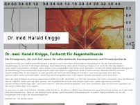 Dr. med. Harald Knigge, Facharzt für Augenheilkunde, Privatpraxis website screenshot