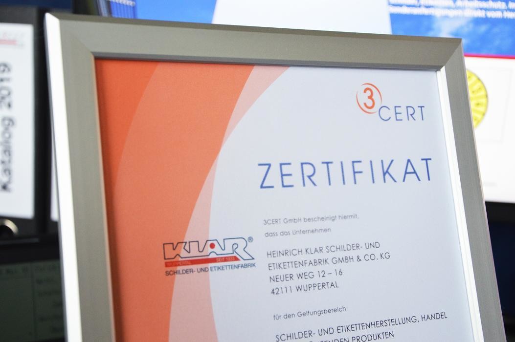 Bilder Heinrich Klar Schilder- und Etikettenfabrik GmbH & Co. KG