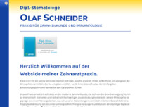 Dipl. Stom. Olaf Schneider Praxis für Zahnheilkunde und Implantologie website screenshot