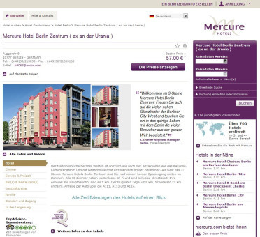 Bilder Mercure Hotel Berlin Zentrum