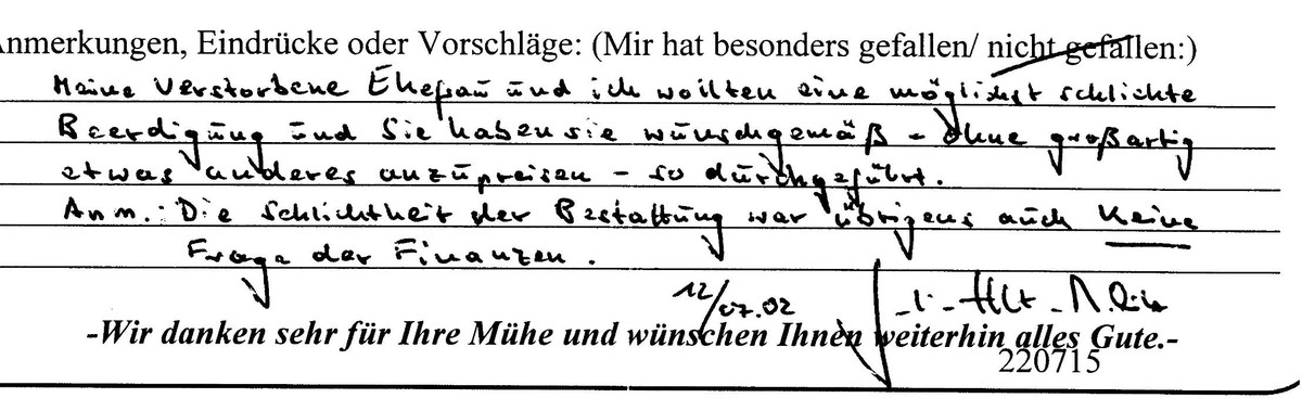 Bilder Bestattungen Schlange GmbH