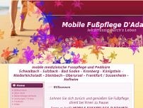 mobile fußpflege  D'Adamo website screenshot