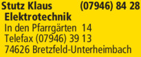 Stutz Klaus Elektrotechnik Logo