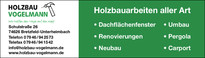 Holzbau Vogelmann Inh. Volker Vogelmann Logo