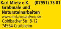 Mietz Karl Grabmale u. Natursteinarbeiten Logo