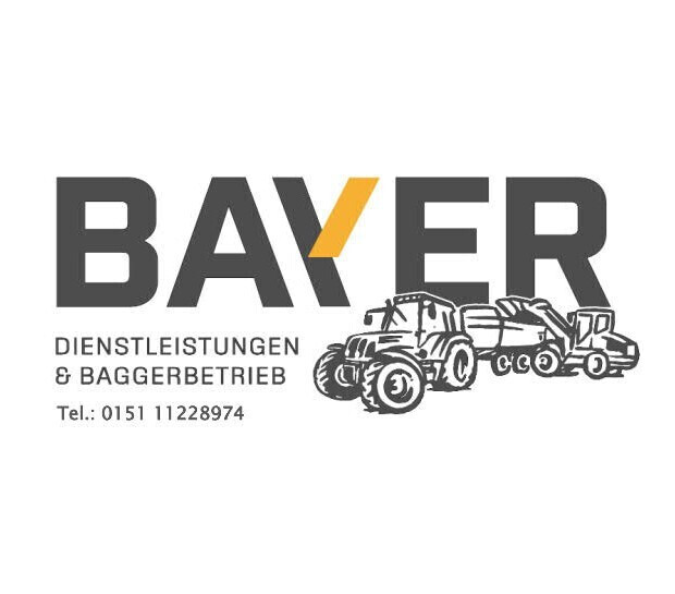 Dienstleistungen und Baggerbetrieb Bayer Logo