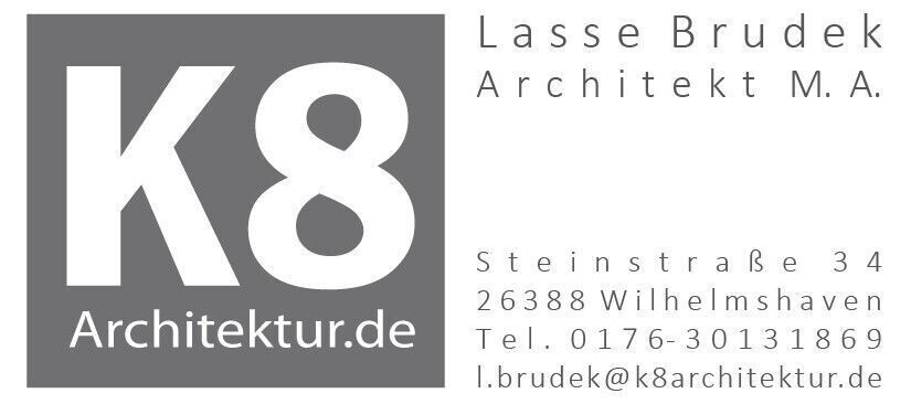 K8 Architektur _ M. A. Architekt Lasse Brudek Logo