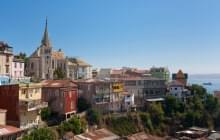 Viewed on Cerro Concepcion, Valparaiso historic World Heritage of UNESCO, with Pacific Ocean in background © Pierre-Yves Babelon 