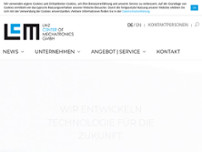 Linz Center of Mechatronics GmbH website screenshot