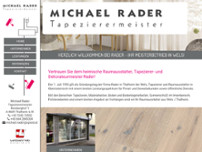 Raumausstatter Rader website screenshot