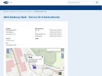 Website Screenshot Arbeitsmarktservice (AMS) Salzburg Stadt