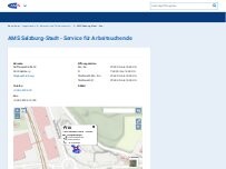 Website Screenshot Arbeitsmarktservice (AMS) Salzburg Stadt
