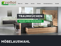 Zettel Möbel website screenshot