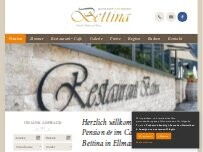 Website Screenshot Restaurant Cafe Pension Bettina Ellmau am Wilden Kaiser