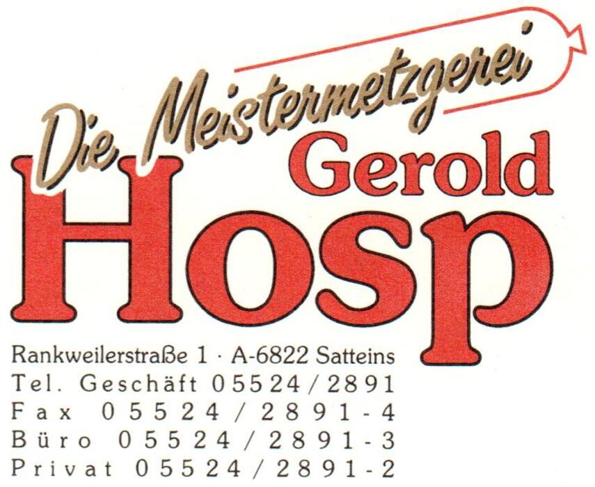 Die Meistermetzgerei Gerold Hosp Logo