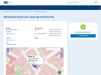 Website Screenshot Arbeitsmarktservice (AMS) Niederösterreich, Landesgeschäftsstelle - kein Kundenverkehr