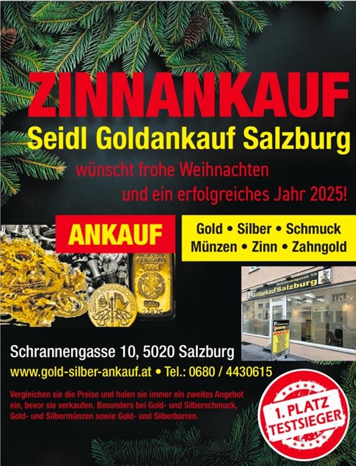 Bilder Seidl Peter Goldankauf Salzburg Testsieger bei Gold und Silberankauf