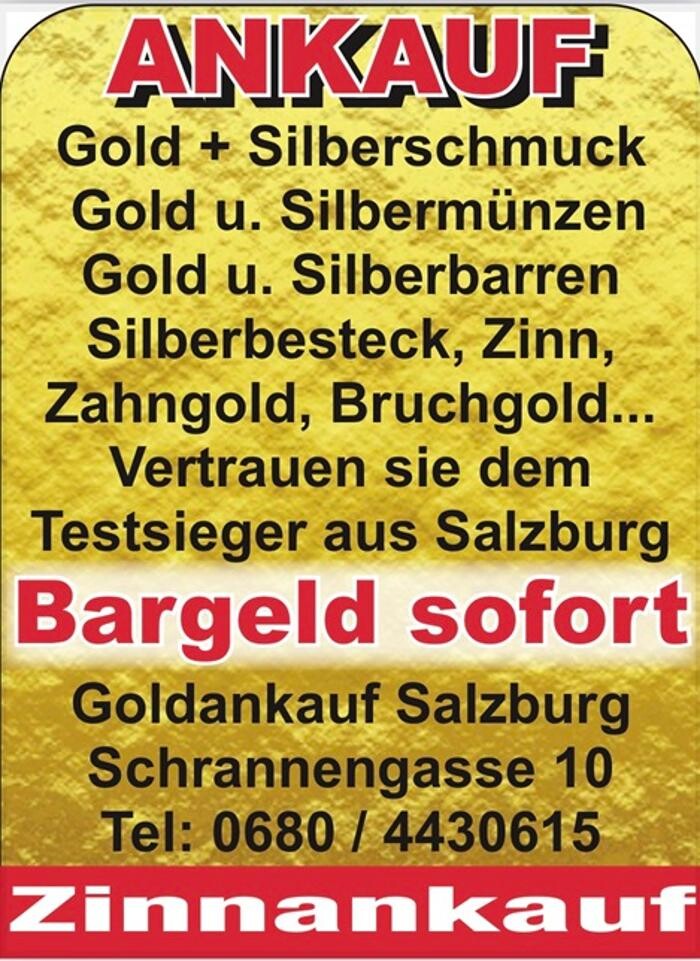 Bilder Seidl Peter Goldankauf Salzburg Testsieger bei Gold und Silberankauf