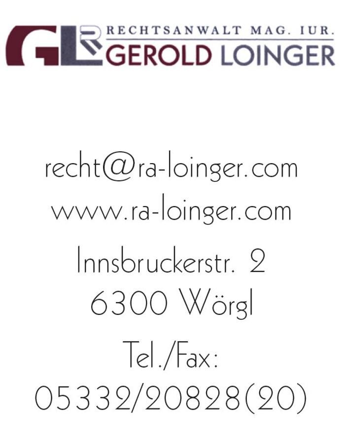 Bilder Rechtsanwalt Mag. iur. Gerold Loinger