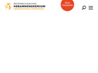 Hebammengremium Landesgeschäftsstelle OÖ - Geschäftsstellenleiterin: Nicole Humer MSc website screenshot