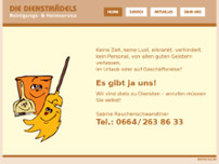 Die Dienstmädels & Hallo Dienstmann - Sabine Rauchenschwandtner website screenshot