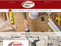 Bader-Bau Herwig Bader website screenshot