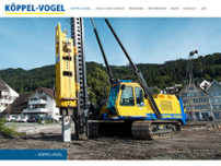 Köppel-Vogel, Pfahlfundationen u Spundwandrammungen GmbH website screenshot