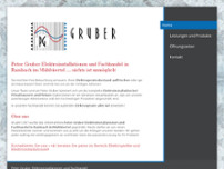 Peter Gruber Elektroinstallationen und Fachhandel website screenshot