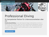 Professional Diving website screenshot