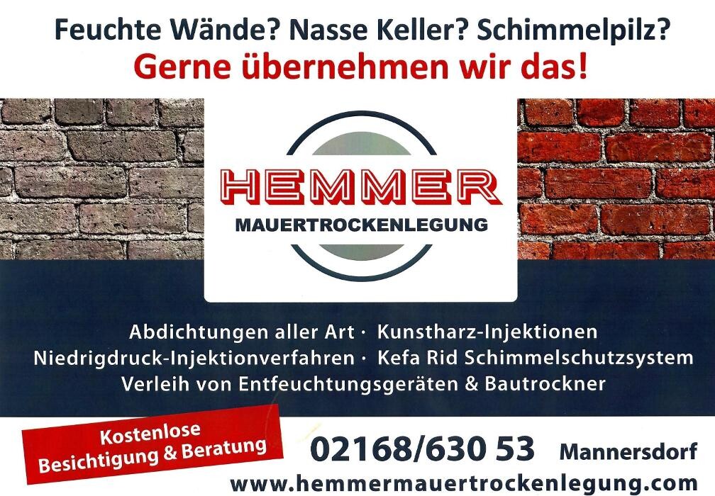 Bilder Hemmer Mauertrockenlegung