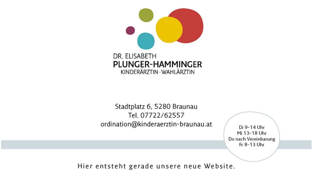 Bilder Dr. Elisabeth Plunger-Hamminger - Kinderärztin