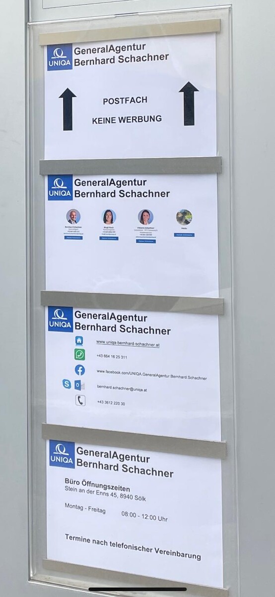 Bilder UNIQA GeneralAgentur Bernhard Schachner GmbH