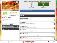 Website Screenshot Pizza Paradies
