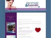 Website Screenshot Verstrickt & Zugenäht