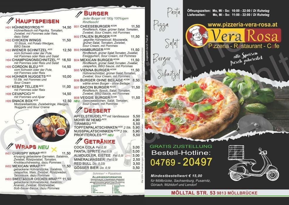 Bilder VERA ROSA Pizzeria-Restaurant-Cafe