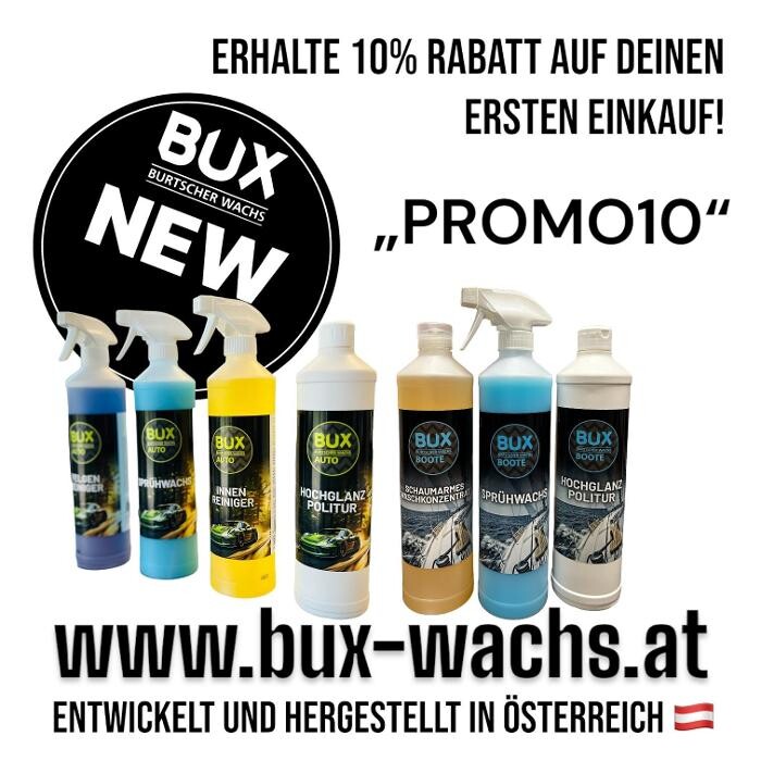 Bilder BUX Pflegeprodukte für Autos und Boote