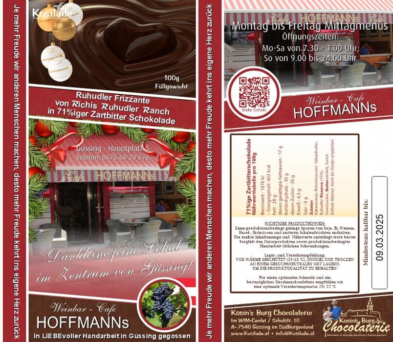 Bilder Kosins Burg Chocolaterie • Kosilade