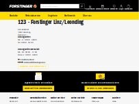 Website Screenshot Forstinger Linz/Leonding