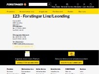 Website Screenshot Forstinger Linz/Leonding